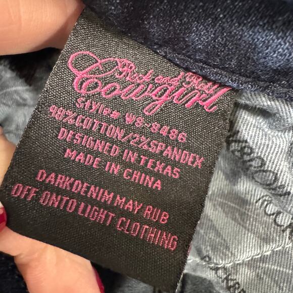 Rock & Roll Cowgirl Jeans Womens 30 (34x31 ACTUAL) Trouser Fit Flare Denim - Picture 6 of 10